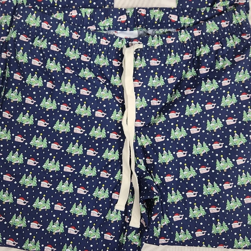 Vineyard Vines Men’s Whale Santa Christmas Flannel Pajama Pants - Small - Picture 4 of 7